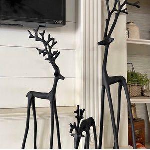 Sculptured Reindeer 3pc set Pottery Barn inspired. Aldi merry moments reindeer